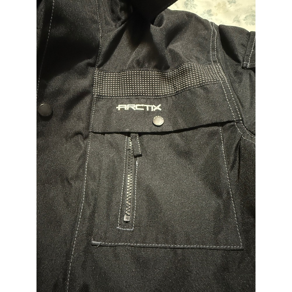 Arctix Black Ski Snowboard Jacket Hooded Zip Front Pockets Men Regular Fit S